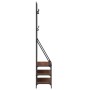 Coat rack with brown oak shoe rack 72x34x184 cm by , Dresser Organizers and Bar Hangers - Ref: Foro24-837831, Price: 53,99 €,...