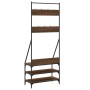 Coat rack with brown oak shoe rack 72x34x184 cm by , Dresser Organizers and Bar Hangers - Ref: Foro24-837831, Price: 53,99 €,...