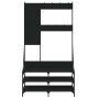 Coat rack with black shoe rack 100x40x184 cm by , Dresser Organizers and Bar Hangers - Ref: Foro24-837852, Price: 101,17 €, D...