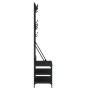 Coat rack with black shoe rack 100x40x184 cm by , Dresser Organizers and Bar Hangers - Ref: Foro24-837852, Price: 101,17 €, D...