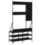 Coat rack with black shoe rack 100x40x184 cm by , Dresser Organizers and Bar Hangers - Ref: Foro24-837852, Price: 101,17 €, D...