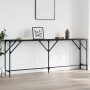 Black engineered wood console table 200x29x75 cm by , Side tables - Ref: Foro24-837777, Price: 82,46 €, Discount: %