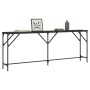 Black engineered wood console table 200x29x75 cm by , Side tables - Ref: Foro24-837777, Price: 82,99 €, Discount: %