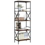 Bookcase with 5 shelves engineered wood brown oak 59x35x171cm by , Bookcases and shelves - Ref: Foro24-837626, Price: 68,99 €...