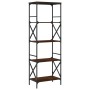 Bookcase with 5 shelves engineered wood brown oak 59x35x171cm by , Bookcases and shelves - Ref: Foro24-837626, Price: 68,99 €...