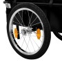 Bicycle trailer/hand cart, black steel, 155x60x83 cm by vidaXL, Bicycle trailers - Ref: Foro24-91771, Price: 135,99 €, Discou...