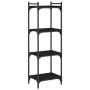 Bookcase with 4 shelves black engineered wood 40x30x120 cm by , Bookcases and shelves - Ref: Foro24-837632, Price: 44,99 €, D...