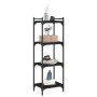 Bookcase with 4 shelves black engineered wood 40x30x120 cm by , Bookcases and shelves - Ref: Foro24-837632, Price: 44,99 €, D...