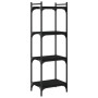 Bookcase with 4 shelves black engineered wood 40x30x120 cm by , Bookcases and shelves - Ref: Foro24-837632, Price: 44,99 €, D...