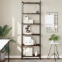 Bookcase with 6 shelves engineered wood smoked oak 60x30x188cm by , Bookcases and shelves - Ref: Foro24-837664, Price: 68,30 ...