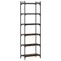 Bookcase with 6 shelves engineered wood smoked oak 60x30x188cm by , Bookcases and shelves - Ref: Foro24-837664, Price: 68,99 ...