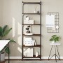 Bookcase with 6 shelves engineered wood brown oak 60x30x188 cm by , Bookcases and shelves - Ref: Foro24-837666, Price: 75,87 ...