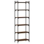 Bookcase with 6 shelves engineered wood brown oak 60x30x188 cm by , Bookcases and shelves - Ref: Foro24-837666, Price: 75,87 ...