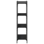 Bookcase with 4 shelves black engineered wood 80x30x120 cm by , Bookcases and shelves - Ref: Foro24-837672, Price: 42,37 €, D...