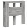 Cabecero LED madera ingeniería gris Sonoma 100x18,5x103,5 cm