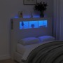 Headboard with LED white engineered wood 120x18.5x103.5 cm by , Headboards and footboards - Ref: Foro24-837337, Price: 86,99 ...