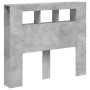 Concrete gray engineered wood LED headboard 120x18.5x103.5 cm by , Headboards and footboards - Ref: Foro24-837340, Price: 79,...