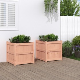 Garden planters 2 units solid Douglas wood by , Pots and planters - Ref: Foro24-837431, Price: 124,99 €, Discount: %