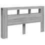 Cabecero LED madera ingeniería gris Sonoma 180x18,5x103,5 cm de , Cabeceros y pies de cama - Ref: Foro24-837363, Precio: 103,...