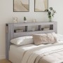 Sonoma gray engineered wood LED headboard 180x18.5x103.5 cm by , Headboards and footboards - Ref: Foro24-837363, Price: 105,7...