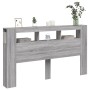 Cabecero LED madera ingeniería gris Sonoma 180x18,5x103,5 cm de , Cabeceros y pies de cama - Ref: Foro24-837363, Precio: 103,...