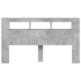 Cabecero LED madera ingeniería gris hormigón 180x18,5x103,5 cm de , Cabeceros y pies de cama - Ref: Foro24-837361, Precio: 93...