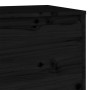 Solid black pine wood TV cabinet 140x35x40 cm by , TV Furniture - Ref: Foro24-840414, Price: 116,99 €, Discount: %