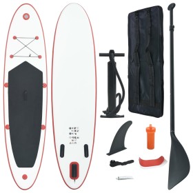 Rot-weißes aufblasbares Paddle-Board-Set von vidaXL, Paddleboards - Ref: Foro24-91581, Preis: 153,99 €, Rabatt: %