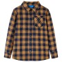 Cognac and blue children's checkered shirt 104 by , Kids T-shirts - Ref: Foro24-12955, Price: 10,99 €, Discount: %