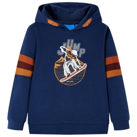 Marineblaues Kinder-Kapuzensweatshirt 128 von , Kinder-T-Shirts - Ref: Foro24-13147, Preis: 12,99 €, Rabatt: %