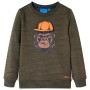 Dark khaki melange children's sweatshirt 140 by , Kids T-shirts - Ref: Foro24-13208, Price: 12,99 €, Discount: %