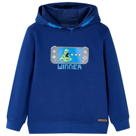 Children's navy blue hooded sweatshirt 116 by , Kids T-shirts - Ref: Foro24-13371, Price: 14,99 €, Discount: %