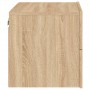 Sonoma Oak Wall-Mounted Nightstand with LED Lights by , Nightstands - Ref: Foro24-836816, Price: 58,99 €, Discount: %