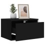 Wall bedside table with black LED lights by , Nightstands - Ref: Foro24-836828, Price: 59,33 €, Discount: %