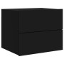 Wall bedside table with black LED lights by , Nightstands - Ref: Foro24-836814, Price: 71,99 €, Discount: %