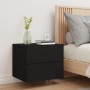 Wall bedside table with black LED lights by , Nightstands - Ref: Foro24-836814, Price: 71,99 €, Discount: %