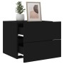 Wall bedside table with black LED lights by , Nightstands - Ref: Foro24-836814, Price: 71,99 €, Discount: %