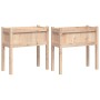 Outdoor planters with legs 2 pcs solid pine wood by , Pots and planters - Ref: Foro24-837555, Price: 71,99 €, Discount: %