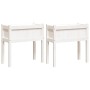 Outdoor planters with legs 2 pcs solid white pine wood by , Pots and planters - Ref: Foro24-837557, Price: 85,72 €, Discount: %