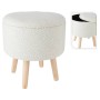 Home&Styling Stool with ivory white storage Ø35x40 cm by , Folding stools and chairs - Ref: Foro24-447462, Price: 56,25 €, Di...