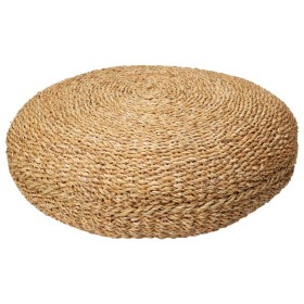 Home&Styling Puf redondo natural de hierba marina Ø58x20 cm de , Otomanas - Ref: Foro24-447474, Precio: 74,54 €, Descuento: %