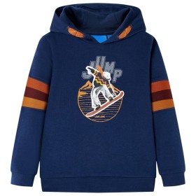 Children's navy blue hooded sweatshirt 104 by , Kids T-shirts - Ref: Foro24-13145, Price: 14,99 €, Discount: %