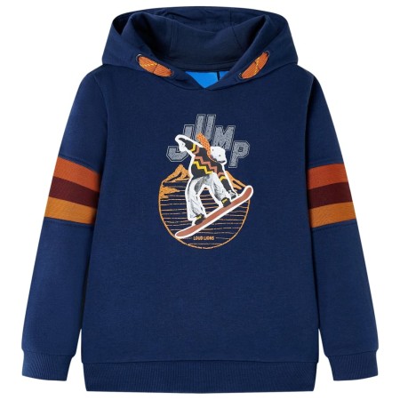 Marineblaues Kapuzensweatshirt für Kinder 104 von , Kinder-T-Shirts - Ref: Foro24-13145, Preis: 14,93 €, Rabatt: %