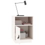 Solid white pine wood bedside table 40x34x55 cm by vidaXL, Nightstands - Ref: Foro24-818317, Price: 40,28 €, Discount: %