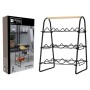 Home&Styling Wine rack for 9 bottles black and natural metal by , Wine racks - Ref: Foro24-447483, Price: 35,99 €, Discount: %