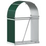 Green galvanized steel log holder 80x45x120 cm by , Firewood bags and holders - Ref: Foro24-364539, Price: 46,50 €, Discount: %