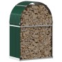 Green galvanized steel log holder 80x45x120 cm by , Firewood bags and holders - Ref: Foro24-364539, Price: 46,50 €, Discount: %