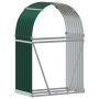 Green galvanized steel log holder 80x45x120 cm by , Firewood bags and holders - Ref: Foro24-364539, Price: 46,50 €, Discount: %