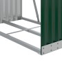 Leñero de acero galvanizado verde 80x45x120 cm