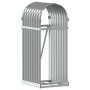 Light gray galvanized steel firewood rack 40x45x100 cm by , Firewood bags and holders - Ref: Foro24-364547, Price: 40,85 €, D...